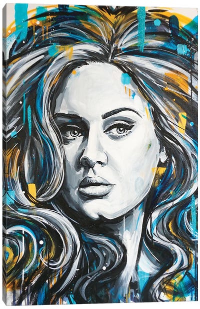 Adele Canvas Art Print - Tay Odynski