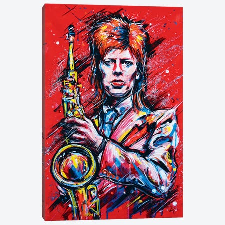 Bowie Canvas Print #TYY43} by Tay Odynski Canvas Art Print