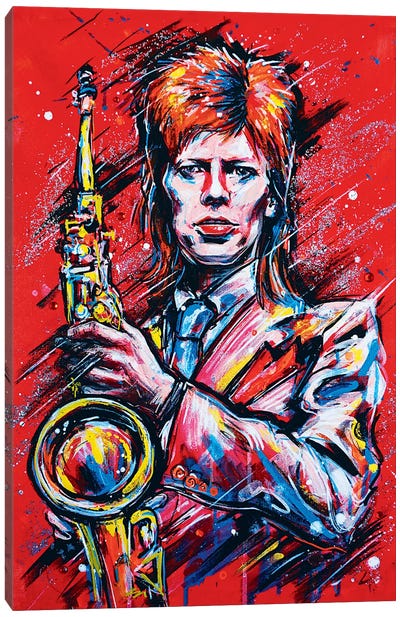 Bowie Canvas Art Print - Tay Odynski