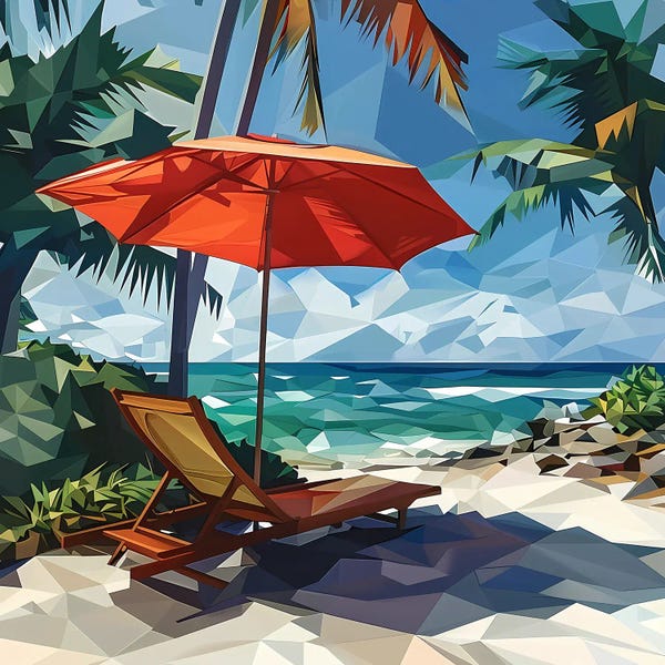 On Island Time: Palms, Beach, Relax by Maria Tuzhilkina