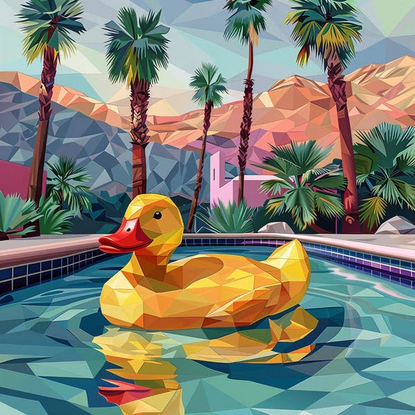 Fine Art Print: Sunny Morning In The Pool by Maria Tuzhilkina
