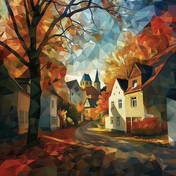 Villages & Towns: Autumn In The City by Maria Tuzhilkina