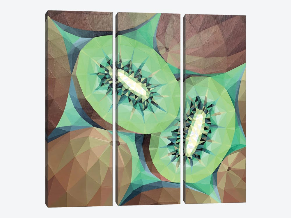 Fresh Kiwi by Maria Tuzhilkina 3-piece Canvas Art