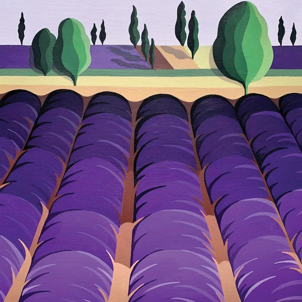 Blue: Lavender Field by Maria Tuzhilkina