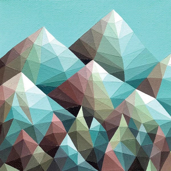 Nature Lover: Snowy Emerald Mountain by Maria Tuzhilkina