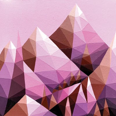 Pink Mountains by Maria Tuzhilkina framed wall art