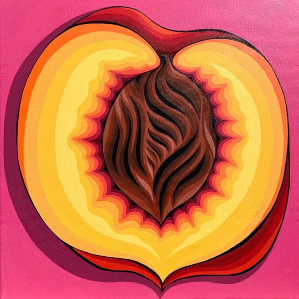 Peaches: Peach Meditation by Maria Tuzhilkina