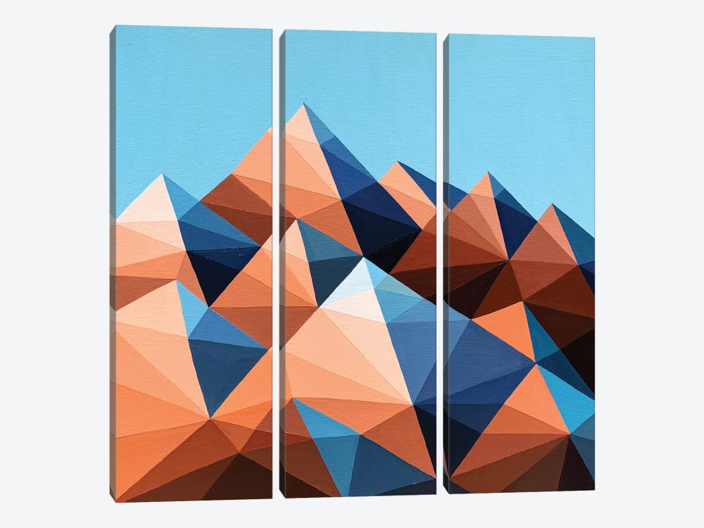 Sunrise In The Mountains by Maria Tuzhilkina 3-piece Canvas Print