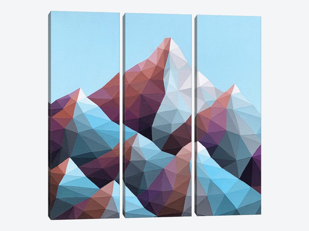 Morning In The Mountains by Maria Tuzhilkina 3-piece Canvas Art