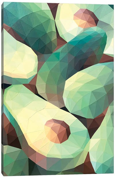 Geometric Still Life With Avocado Canvas Art Print