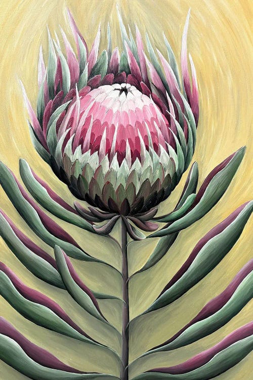 Tropical Protea Flower by Maria Tuzhilkina wall art