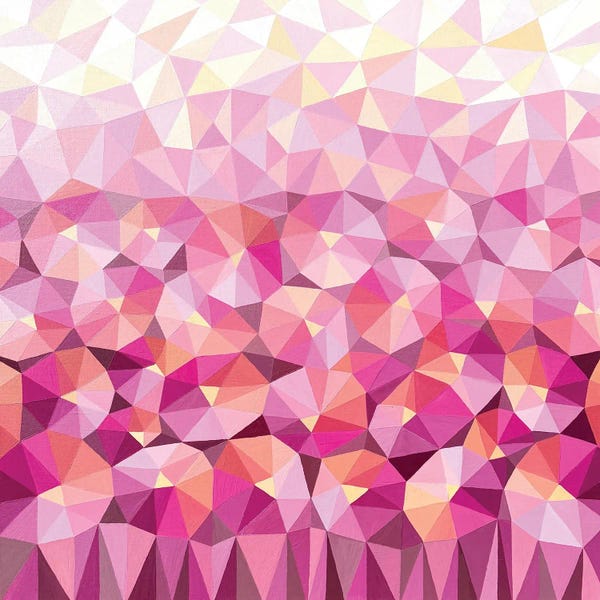 Maria Tuzhilkina: Raspberry Abstract Flowers by Maria Tuzhilkina