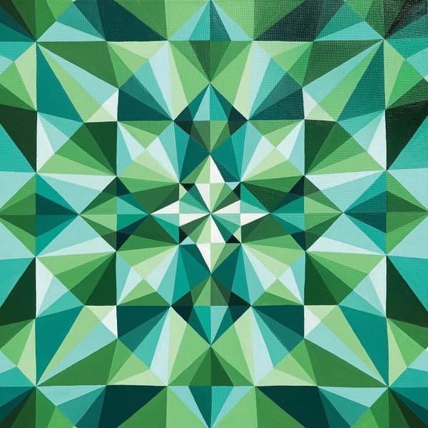 Emerald Geometric Abstraction
