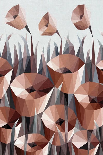 Terracotta Abstract Flowers