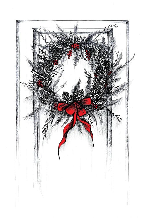 Christmas Wreath Red Bow