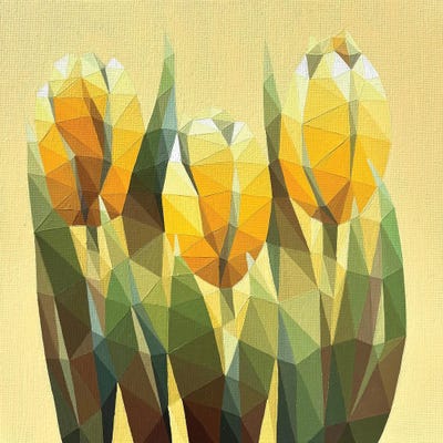 Celery - Canvas Prints: Shades Of Yellow Tulips by Maria Tuzhilkina