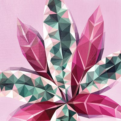 All Greens - Canvas Prints: Burgundy And Green Tropical Leaves by Maria Tuzhilkina
