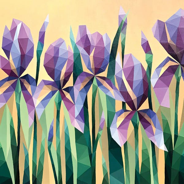 Irises: Crystal Irises by Maria Tuzhilkina