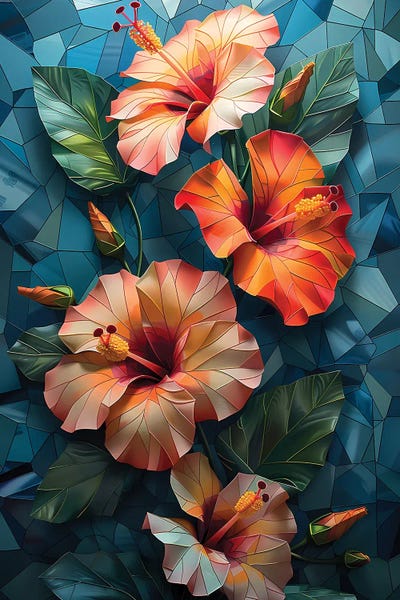 Hibiscuses: Tropical Hibiscus Flowers by Maria Tuzhilkina