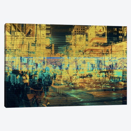 Times Squared Gold Edition Canvas Print #UAS13} by 5by5collective Canvas Wall Art