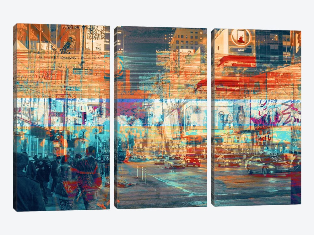 TimesSquared by 5by5collective 3-piece Canvas Artwork