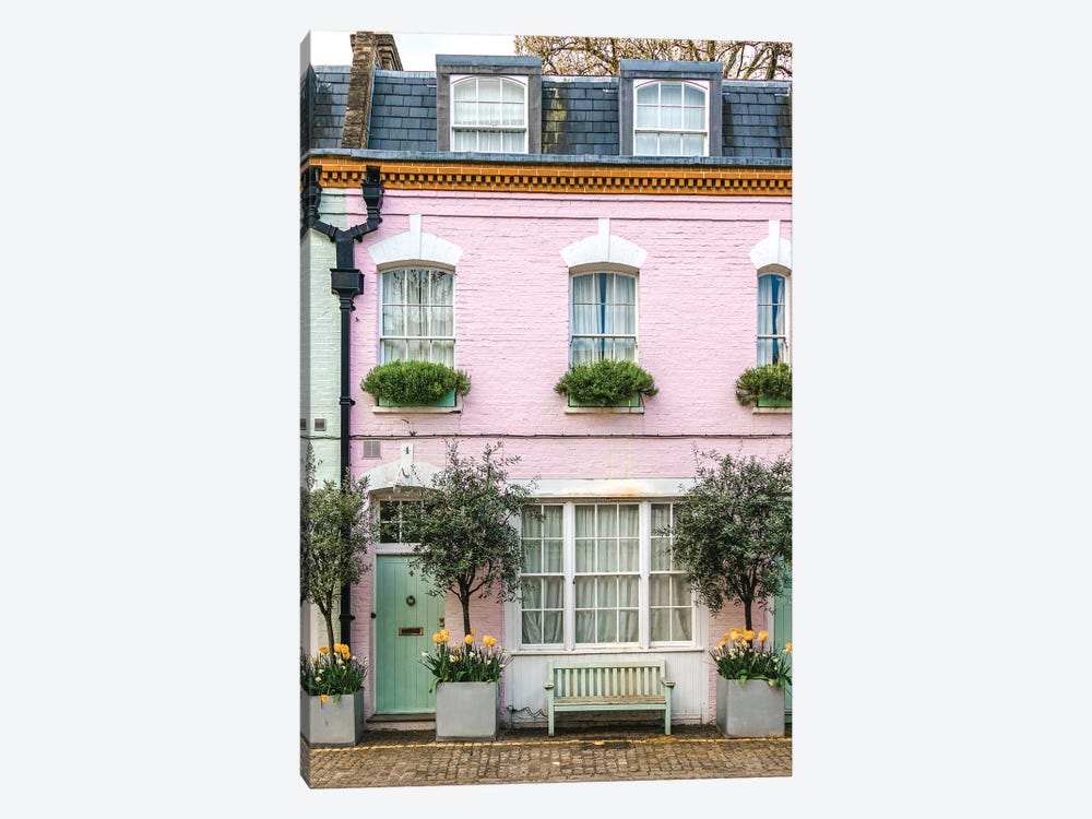 Pink House In London by The Urbanteller 1-piece Canvas Print