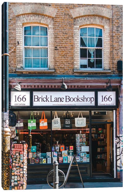 Brick Lane Bookshop Canvas Art Print - The Urbanteller