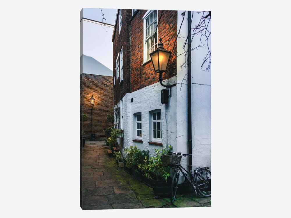 Hampstead Alley With Bicycle by The Urbanteller 1-piece Canvas Art
