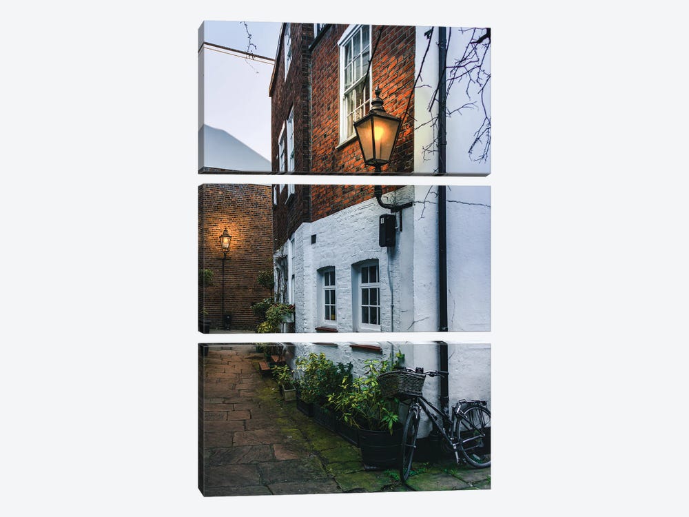 Hampstead Alley With Bicycle by The Urbanteller 3-piece Canvas Wall Art