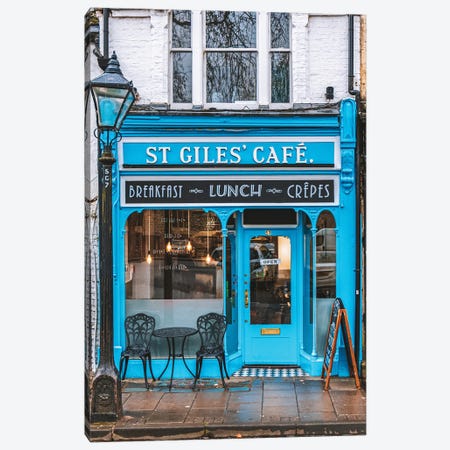 St Giles Cafe Canvas Print #UBT126} by The Urbanteller Canvas Print