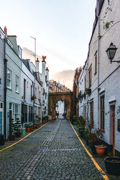 Kynance Mews Other Perspective by The Urbanteller framed canvas print