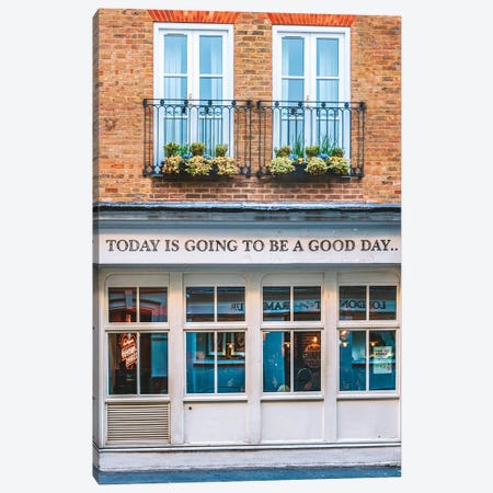 Today Is Going To Be A Good Day Canvas Print #UBT82} by The Urbanteller Canvas Art