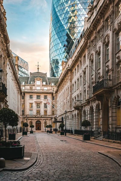 Gherkin by The Urbanteller framed canvas print