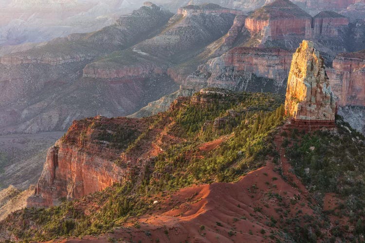 Mt. Hayden From Imperial Point On The North Rim In Grand Canyon National Park, Arizona, Usa