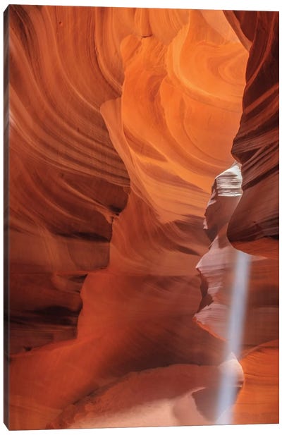 Sunbeam In Upper Antelope Canyon Near Page, Arizona, Usa Canvas Art Print - Chuck Haney