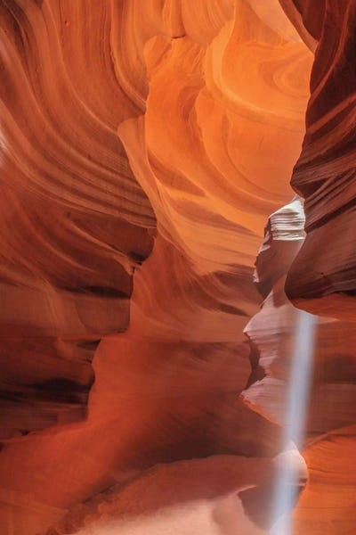 Canyons: Sunbeam In Upper Antelope Canyon Near Page, Arizona, Usa by Chuck Haney