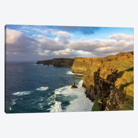 The Cliffs Of Moher In County Clare, Ireland Canvas Print #UCK104} by Chuck Haney Canvas Artwork