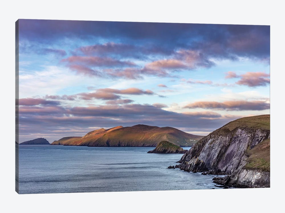 View Of The Blasket Islands From Dunmore Head The Westernmost Point Of Europe On The Dingle Peninsula, Ireland by Chuck Haney 1-piece Canvas Art Print