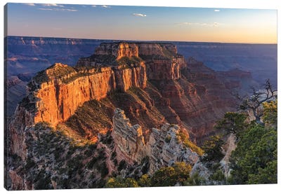 Wotans Throne At Cape Royal On The North Rim In Grand Canyon National Park, Arizona, Usa Canvas Art Print - Chuck Haney