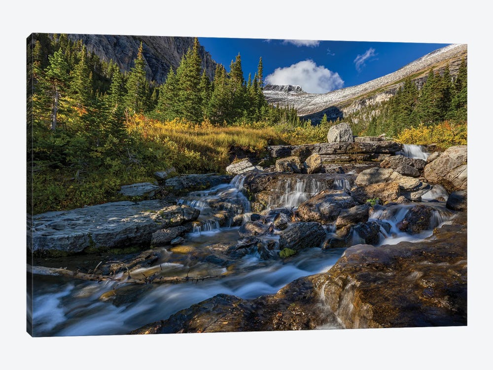 Lunch Creek With Pollock Mountain In Glacier National Park, Montana, USA by Chuck Haney 1-piece Art Print