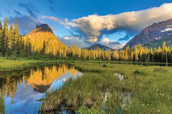 Danita Delimont Photography: Sinopah Mountain And Its Reflection, Two Medicine, Glacier National Park, Montana, USA by Chuck Haney
