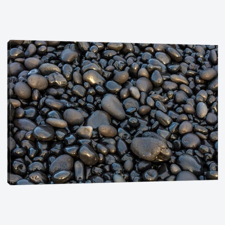Black pebbles on the beach, Snaefellsnes Peninsula, Iceland Canvas Print #UCK26} by Chuck Haney Art Print