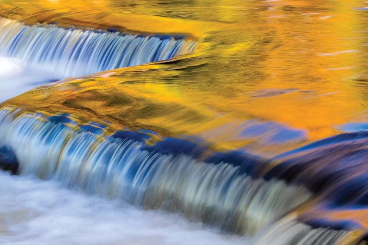 Golden Middle Branch of the Ontonagon River, Bond Falls Scenic Site, Michigan USA II