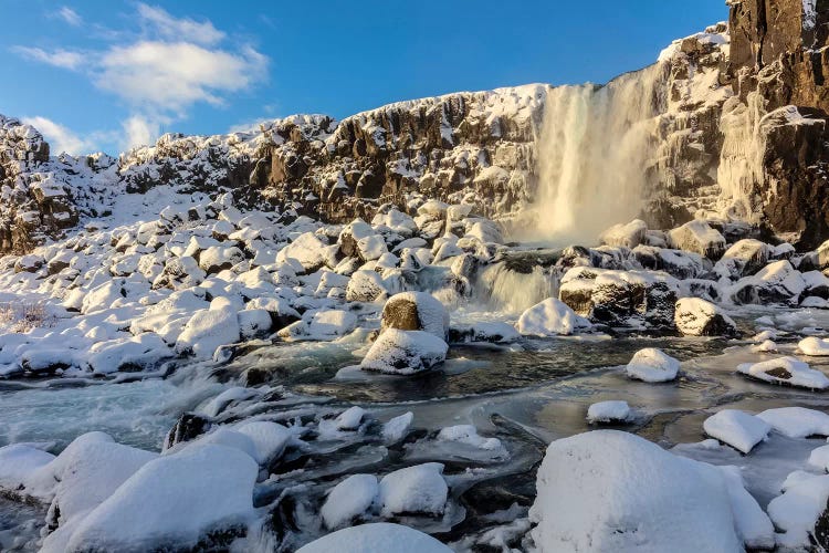 Oxararfoss in Pingevillar National Park in Iceland