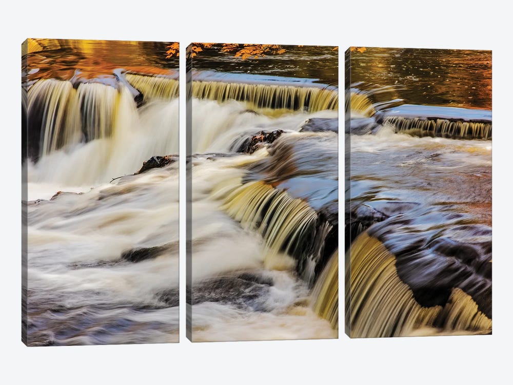 The Middle Branch of the Ontonagon River at Bond Falls Scenic Site, Michigan USA by Chuck Haney 3-piece Art Print