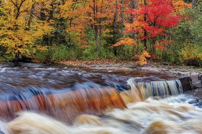 Sturgeon River in autumn near Alberta in the Upper Peninsula of Michigan, USA by Chuck Haney art print