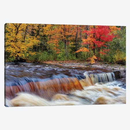 Sturgeon River in autumn near Alberta in the Upper Peninsula of Michigan, USA Canvas Print #UCK77} by Chuck Haney Canvas Wall Art