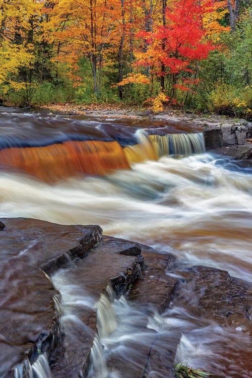 Sturgeon River in autumn near Alberta in the Upper Peninsula of Michigan, USA