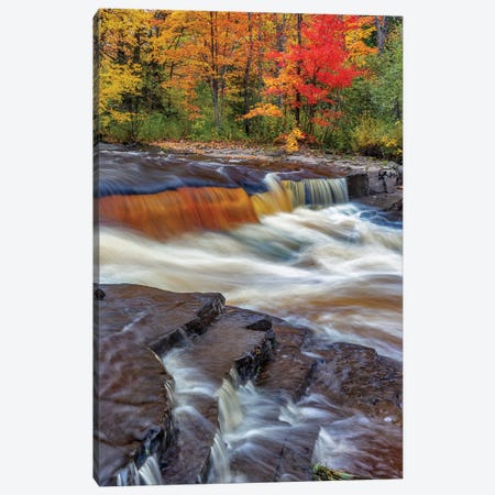 Sturgeon River in autumn near Alberta in the Upper Peninsula of Michigan, USA Canvas Print #UCK78} by Chuck Haney Canvas Print