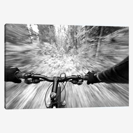 First Person Blurred Motion Mountain Biking View, West Glacier, Montana, USA Canvas Print #UCK7} by Chuck Haney Canvas Art Print